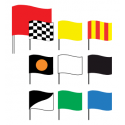 Drapeaux de courses automobile avec motif 60 x 80 cm