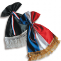 Cravate frangée tricolore