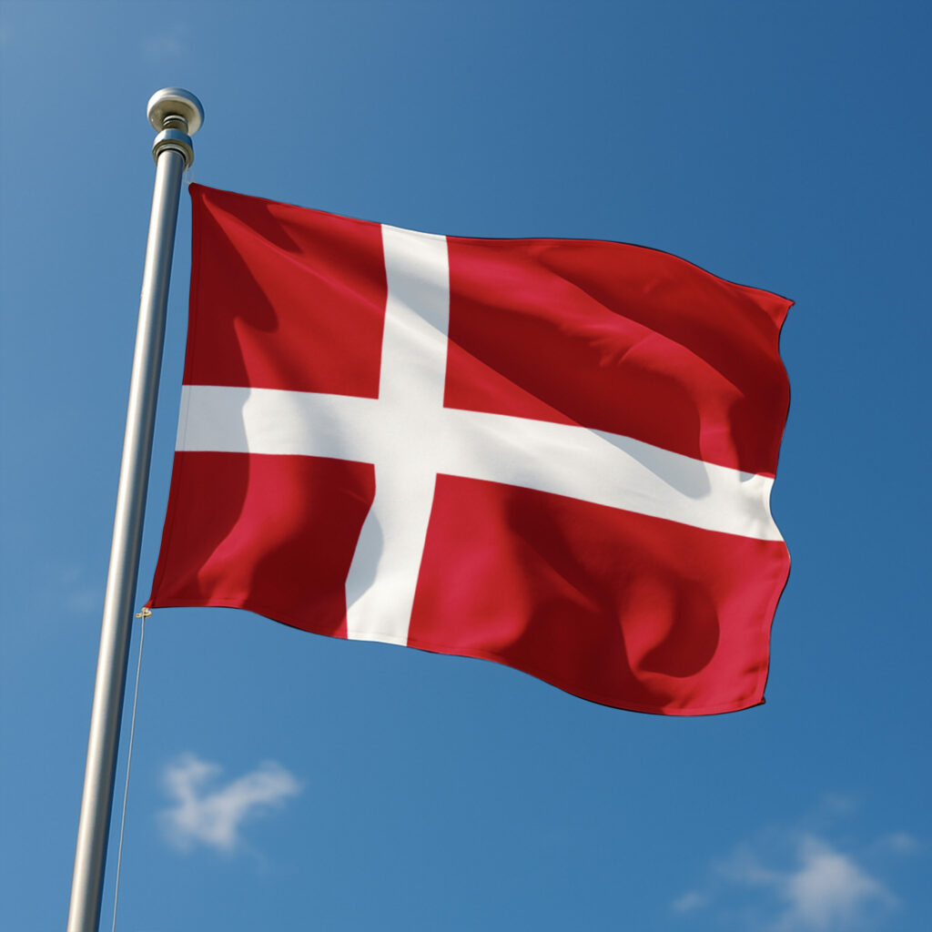 Pavillon Danemark pour mât – 50 X 75 CM