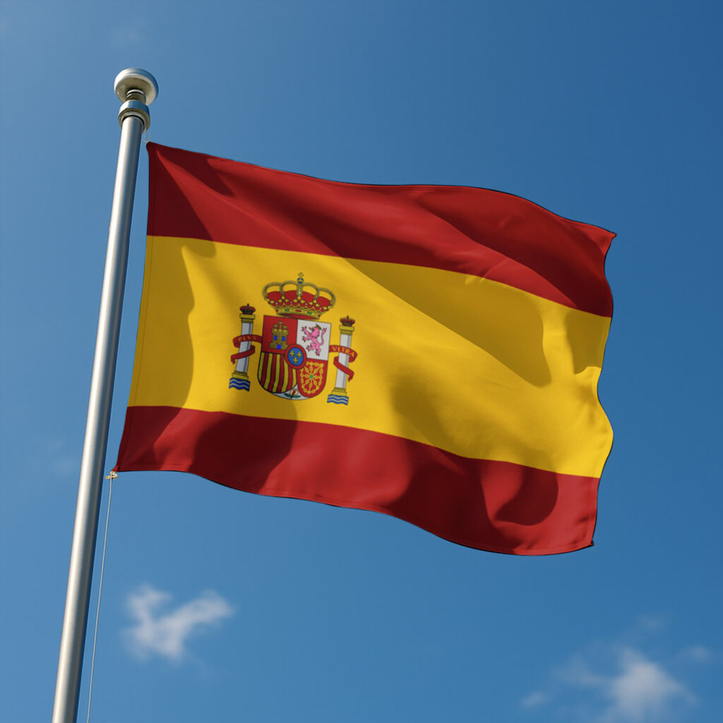 Pavillon Espagne pour mât – 50 X 75 CM
