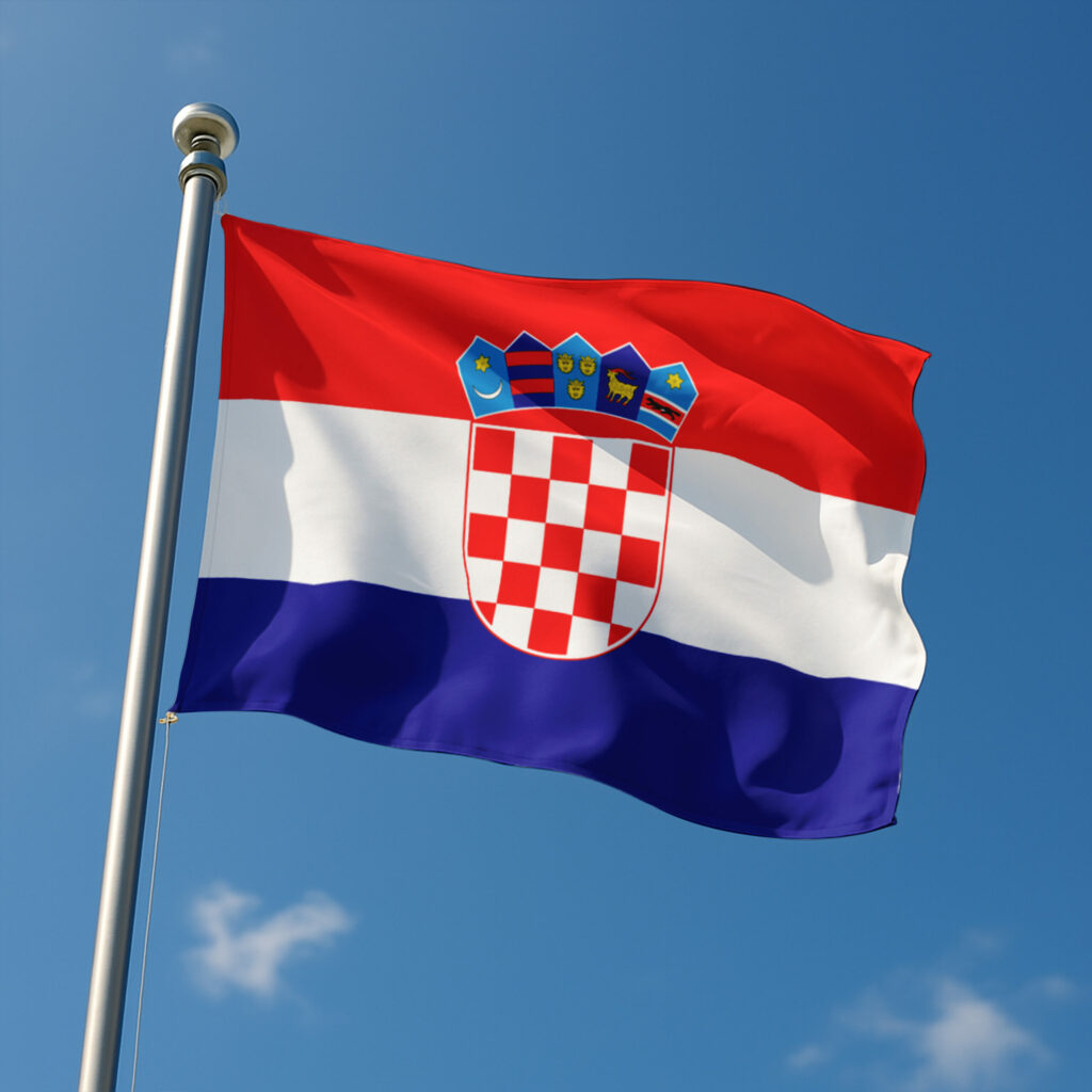 Pavillon Croatie pour mât – 80 X 120 CM