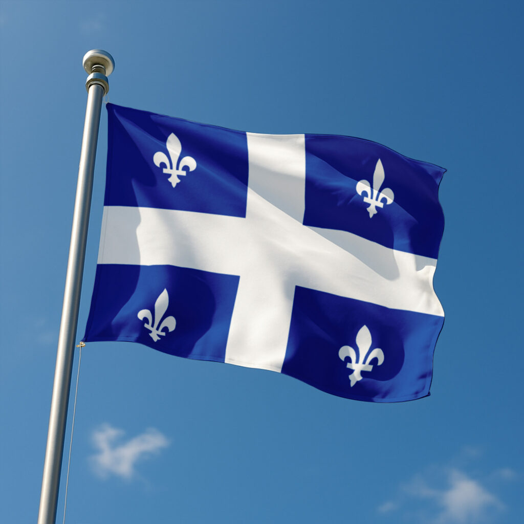 Pavillon Québec pour mât – 100 X 150 CM