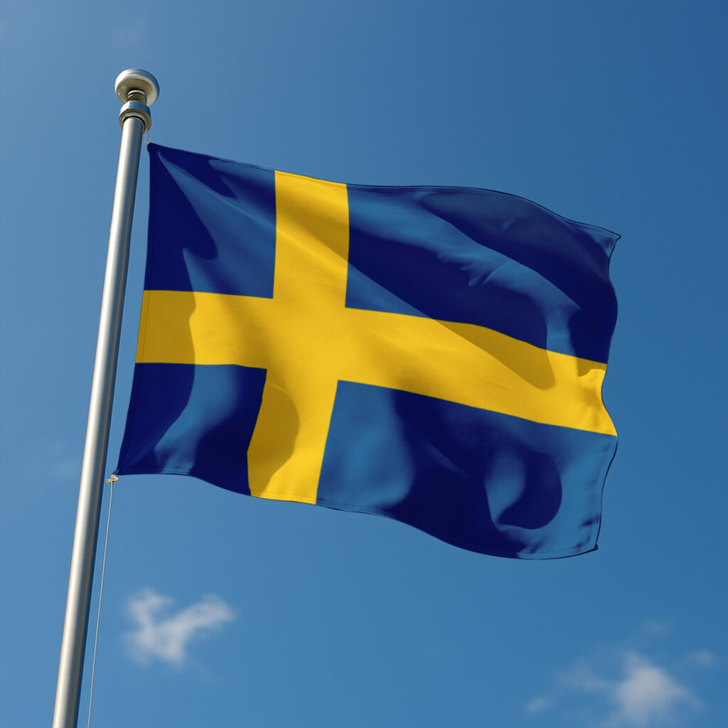 Pavillon Suède pour mât – 50 X 75 CM